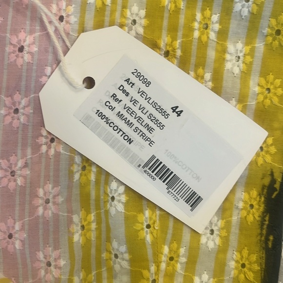 Vilagallo Eveline Midi Shirtdress Colorful Striped Button Front. lined - Picture 9 of 12